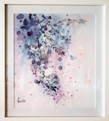 Lucinda's Studio watercolour rendition of flowers in delicate feminine colours, Lucindas Studio, Lucinda Leveille Art