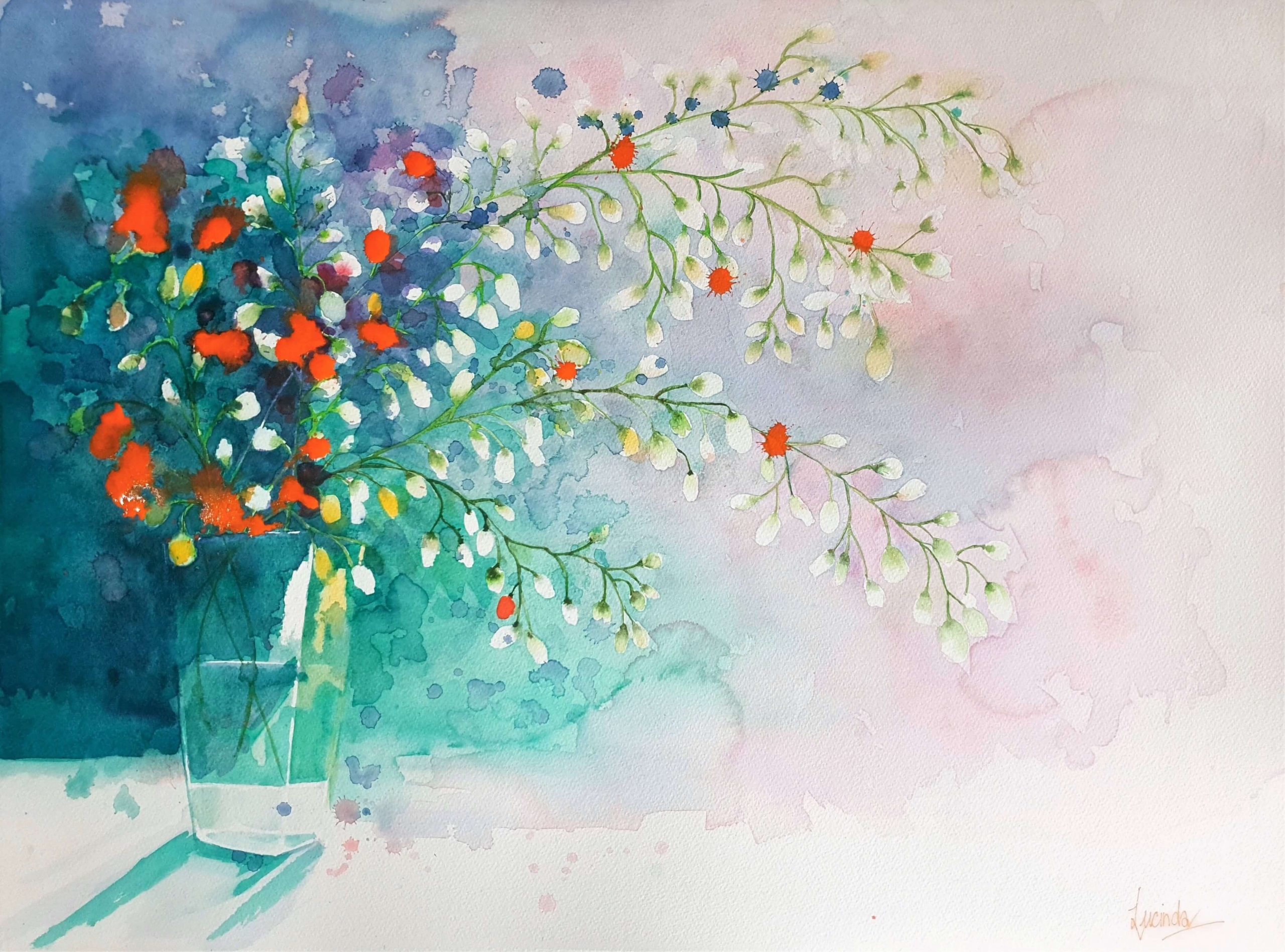 Watercolours Hero Soul Blossoms | Lucinda's Studio | Lucinda Leveille Art | Tutoring & Art Classes Gold Coast