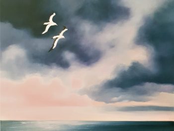 Gold Coast Art | Lucinda's Studio | Art Classes Gold Coast | Lucinda Leveille Art | Oil Painting| birds | sea | sky | | Original Art |songs of the sea