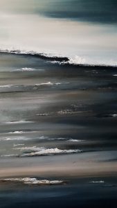 Lucinda's Studio | Lucinda Leveille Art | Painting | seascape | blues | large painting |statement art | seasape