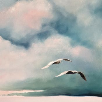Gold Coast Art | Lucinda's Studio | Art Classes Gold Coast | Lucinda Leveille Art | Oil Painting| birds | sea | sky | | Original Art