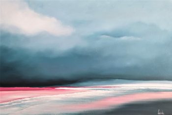 Lucinda's Studio | Lucinda Leveille Art | Painting | seascape | blues | large painting |statement art | seascape