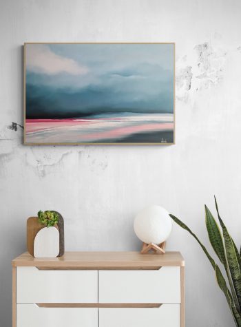 Lucinda's Studio | Lucinda Leveille Art | Painting | seascape | blues | large painting |statement art | seascape