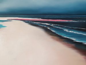 Lucinda's Studio | Lucinda Leveille Art | Painting | seascape | blues | large painting |statement art | seascape