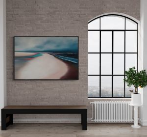Lucinda's Studio | Lucinda Leveille Art | Painting | seascape | blues | large painting |statement art | seascape