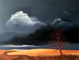 Lucinda Leveille Art | Lucindas Studio | painting | trees | skies | clouds | Gold Coast | Australian artist
