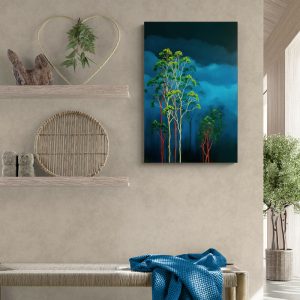 Lucinda Leveille Art | Lucindas Studio | painting | above the canopy | trees | skies | clouds | Gold Coast | Australian artist