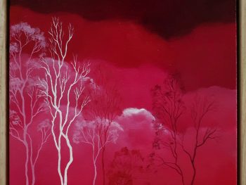 Lucinda Leveille Art | Lucindas Studio | painting | above the canopy | trees | skies | clouds |