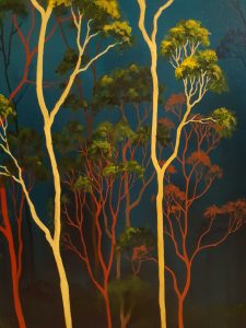 Lucinda Leveille Art | Lucinda's Studio | Above The Canopy | skies | trees | colour | gold coast artist | Australian art | Australian artist |original art