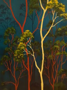 Lucinda Leveille Art | Lucinda's Studio | Above The Canopy | skies | trees | colour | gold coast artist | Australian art | Australian artist |original art
