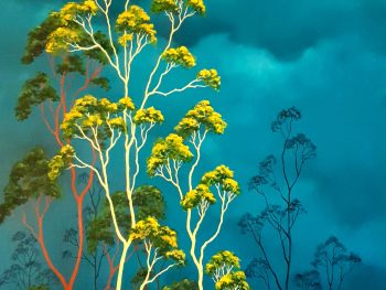 Lucinda Leveille Art | Lucinda's Studio | Above The Canopy | skies | trees | colour | gold coast artist | Australian art | Australian artist |original art | landscape