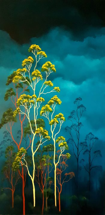 Lucinda Leveille Art | Lucinda's Studio | Above The Canopy | skies | trees | colour | gold coast artist | Australian art | Australian artist |original art | landscape