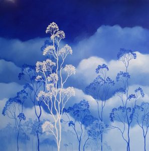 Lucinda Leveille Art | Lucinda's Studio | Above The Canopy | skies | trees | colour | gold coast artist | Australian art | Australian artist |original art | landscape