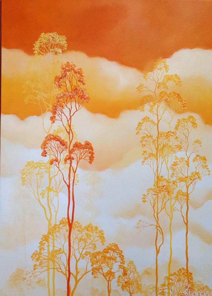 Lucinda Leveille Art | Lucindas Studio | Above The Canopy | Steven Street Gallery \ yandina