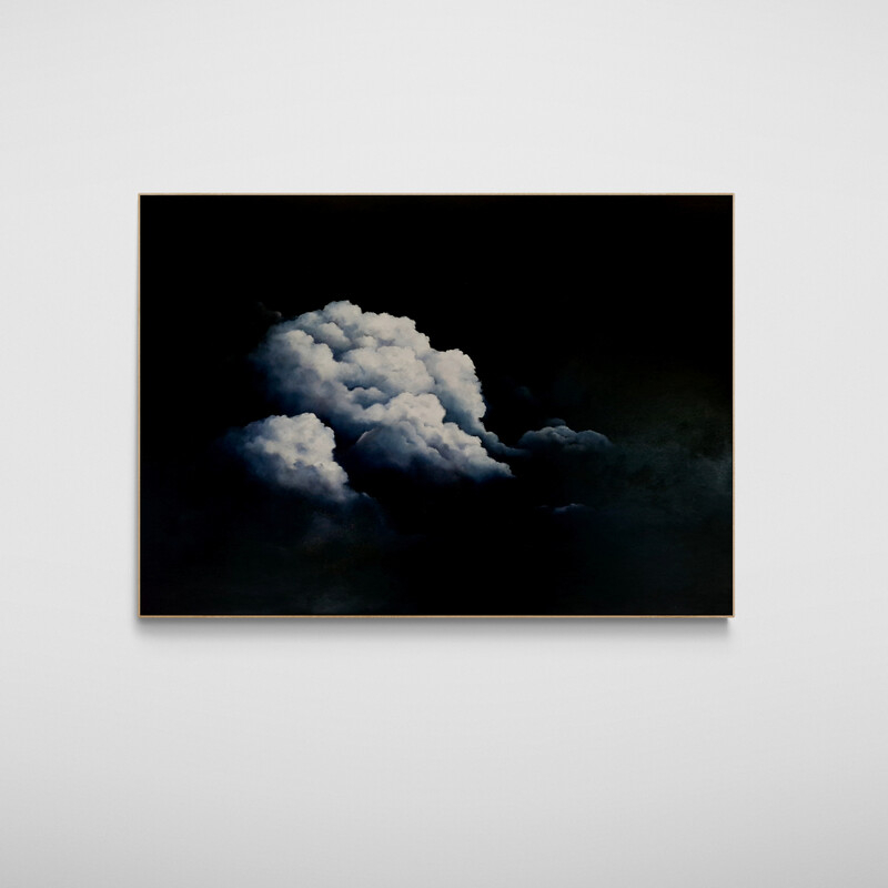 contemporary cloudscape painting focused on vast skies and stillness by Queensland artist Lucinda Leveille