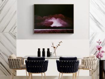 An atmospheric cloudscape painting inspired by the quiet drama of weather. Layers of cloud, light and open sky create a contemplative Australian landscape that explores stillness, distance and the emotional presence of place.