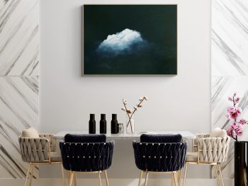 An atmospheric cloudscape painting inspired by the quiet drama of weather. Layers of cloud, light and open sky create a contemplative Australian landscape that explores stillness, distance and the emotional presence of place.