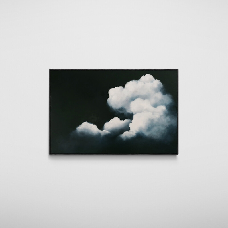 contemporary cloudscape painting focused on vast skies and stillness by Queensland artist Lucinda Leveille