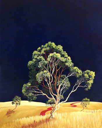 Lucinda Leveille Art | Lucinda's Studio | Brisbane Art | Australian Artist | Gold Coast Artist | Online Gallery | red road | Australian landscape | gum trees | road