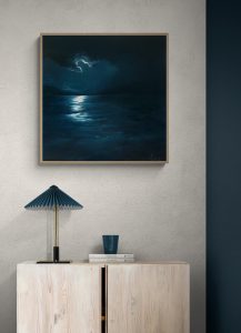 Lucinda Leveille Art | Lucinda's Studio | Brisbane Art | Australian Artist | Gold Coast Artist | Online Gallery | seascapes | beach | ocean | clouds | moonlight