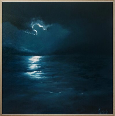 Lucinda Leveille Art | Lucinda's Studio | Brisbane Art | Australian Artist | Gold Coast Artist | Online Gallery | seascapes | beach | ocean | clouds | moonlight