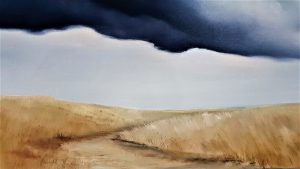 Lucinda Leveille Art | Lucinda's Studio | Brisbane Art | Australian Artist | Gold Coast Artist | Online Gallery | red road | Australian landscape | gum trees | road