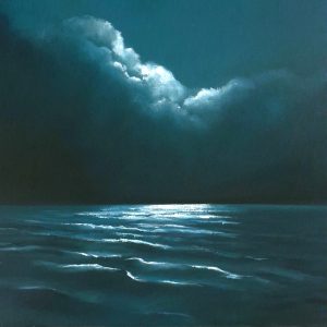 Lucinda Leveille Art | Lucinda's Studio | Brisbane Art | Australian Artist | Gold Coast Artist | Online Gallery | seascapes | beach | ocean | clouds | moonlight