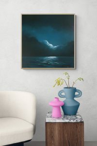 Lucinda Leveille Art | Lucinda's Studio | Brisbane Art | Australian Artist | Gold Coast Artist | Online Gallery | seascapes | beach | ocean | clouds | moonlight
