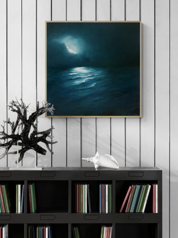 Lucinda Leveille Art | Lucinda's Studio | Brisbane Art | Australian Artist | Gold Coast Artist | Online Gallery | seascapes | beach | ocean | clouds | moonlight