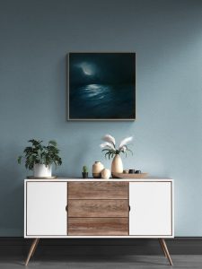 Lucinda Leveille Art | Lucinda's Studio | Brisbane Art | Australian Artist | Gold Coast Artist | Online Gallery | seascapes | beach | ocean | clouds | moonlight