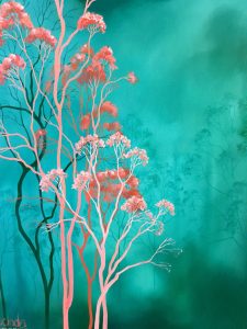 Lucinda Leveille Art | Lucinda's Studio | Brisbane Art | Australian Artist | Gold Coast Artist | Online Gallery | clouds | Australian landscape | gum trees | home art | decor | home art | above the canopy