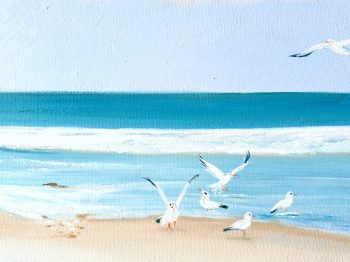 Lucinda Leveille Art | Lucinda's Studio | Brisbane Art | Australian Artist | Gold Coast Artist | Online Gallery | seascapes | beach | ocean | clouds |