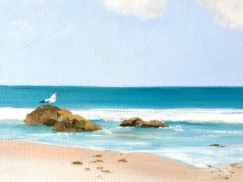 Lucinda Leveille Art | Lucinda's Studio | Brisbane Art | Australian Artist | Gold Coast Artist | Online Gallery | seascapes | beach | ocean | clouds |