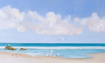 Lucinda Leveille Art | Lucinda's Studio | Brisbane Art | Australian Artist | Gold Coast Artist | Online Gallery | seascapes | beach | ocean | clouds |