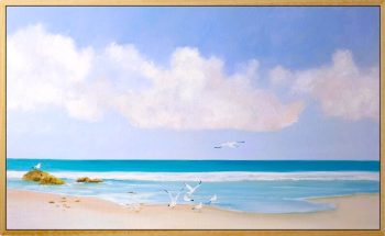 Lucinda Leveille Art | Lucinda's Studio | Brisbane Art | Australian Artist | Gold Coast Artist | Online Gallery | seascapes | beach | ocean | clouds |