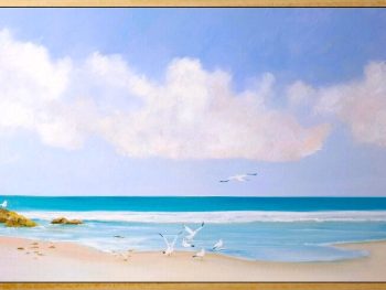 Lucinda Leveille Art | Lucinda's Studio | Brisbane Art | Australian Artist | Gold Coast Artist | Online Gallery | seascapes | beach | ocean | clouds |