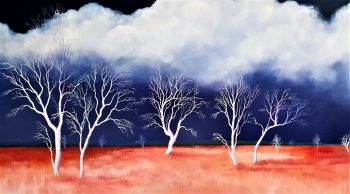 Lucinda Leveille Art | Lucinda's Studio | Brisbane Art | Australian Artist | Gold Coast Artist | Online Gallery | clouds | Australian landscape | gum trees | home art | decor