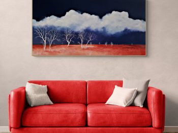 Lucinda Leveille Art | Lucinda's Studio | Brisbane Art | Australian Artist | Gold Coast Artist | Online Gallery | clouds | Australian landscape | gum trees | home art | decor