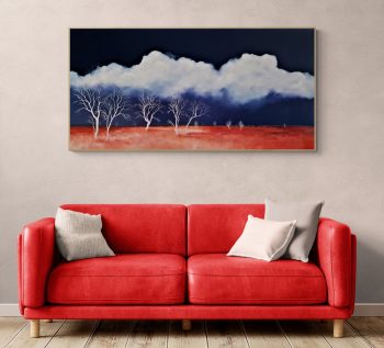 Lucinda Leveille Art | Lucinda's Studio | Brisbane Art | Australian Artist | Gold Coast Artist | Online Gallery | clouds | Australian landscape | gum trees | home art | decor