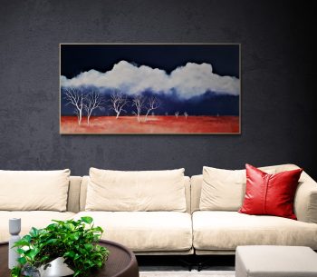 Lucinda Leveille Art | Lucinda's Studio | Brisbane Art | Australian Artist | Gold Coast Artist | Online Gallery | clouds | Australian landscape | gum trees | home art | decor