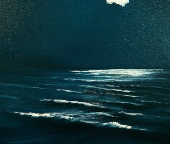 Lucinda Leveille Art | Lucinda's Studio | Brisbane Art | Australian Artist | Gold Coast Artist | Online Gallery | seascapes | beach | ocean | clouds | moonlight