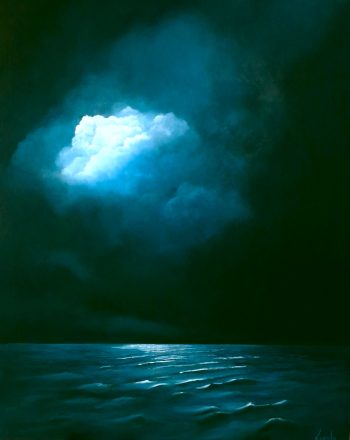 Lucinda Leveille Art | Lucinda's Studio | Brisbane Art | Australian Artist | Gold Coast Artist | Online Gallery | seascapes | beach | ocean | clouds | moonlight