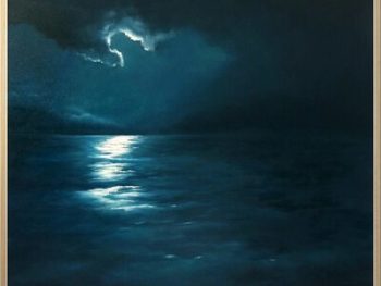 Lucinda Leveille Art | Lucinda's Studio | Brisbane Art | Australian Artist | Gold Coast Artist | Online Gallery | seascapes | beach | ocean | clouds | moonlight