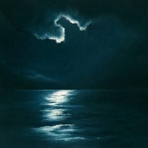 Lucinda Leveille Art | Lucinda's Studio | Brisbane Art | Australian Artist | Gold Coast Artist | Online Gallery | seascapes | beach | ocean | clouds | moonlight