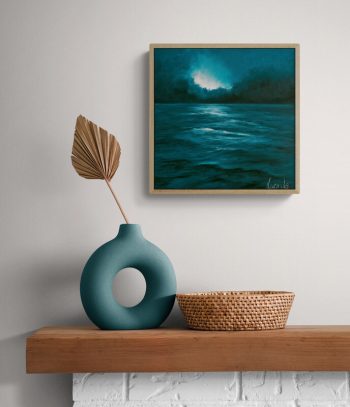 Lucinda Leveille Art | Lucinda's Studio | Brisbane Art | Australian Artist | Gold Coast Artist | Online Gallery | seascapes | beach | ocean | clouds | moonlight