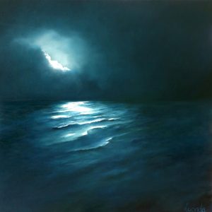 Lucinda Leveille Art | Lucinda's Studio | Brisbane Art | Australian Artist | Gold Coast Artist | Online Gallery | seascapes | beach | ocean | clouds | moonlight