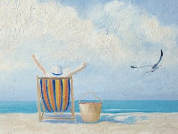 Lucinda Leveille Art | Lucinda's Studio | Brisbane Art | Australian Artist | Gold Coast Artist | Online Gallery | seascapes | beach | ocean | clouds |