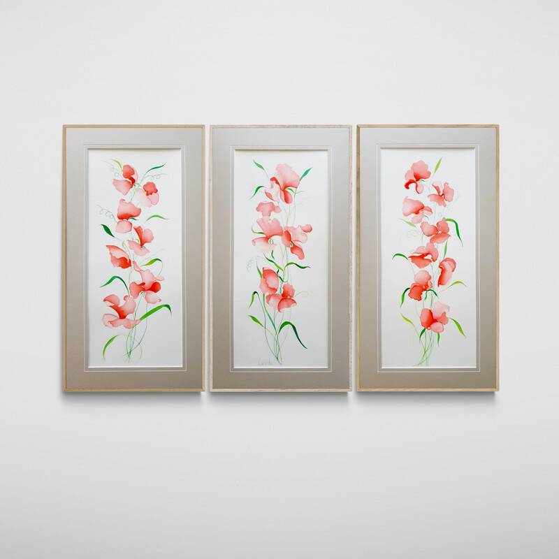 abstract floral watercolour painting by Lucinda Leveille