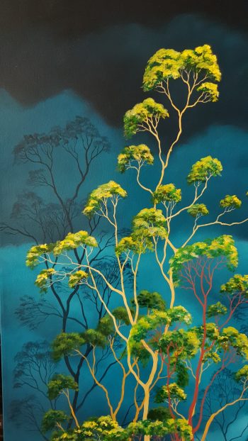 Lucinda Leveille Art | Lucinda's Studio | Brisbane Art | Australian Artist | Gold Coast Artist | Online Gallery | clouds | Australian landscape | gum trees | home art | decor | home art | above the canopy