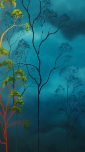 Lucinda Leveille Art | Lucinda's Studio | Brisbane Art | Australian Artist | Gold Coast Artist | Online Gallery | clouds | Australian landscape | gum trees | home art | decor | home art | above the canopy